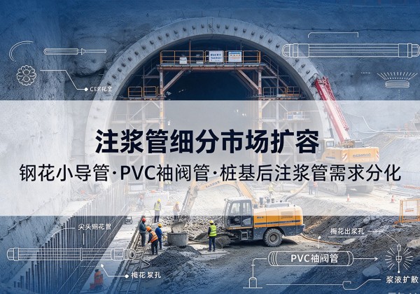 石狮注浆管细分市场扩容，隧道钢花小导管、PVC 袖阀管、桩基后注浆管需求分化